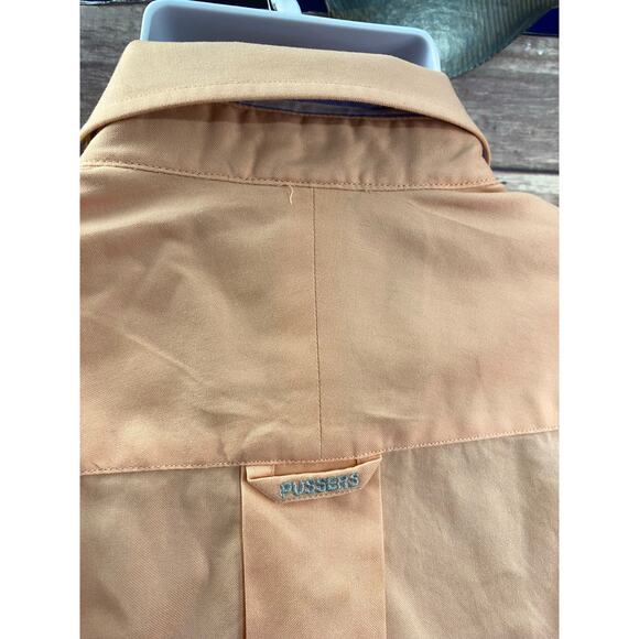 PUSSERS Orange Button-Up Shirt – Size M – Flip Cuff Detail - Picture 3 of 11